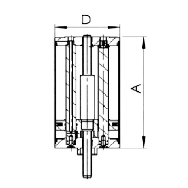 4740 Вертикальный пневматический привод двойного действия воздух/воздух схема